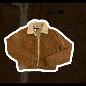 Oversized fuzzy corduroy coat (READ BIO)